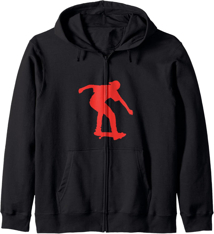 Roter Skaterjunge Kapuzenjacke