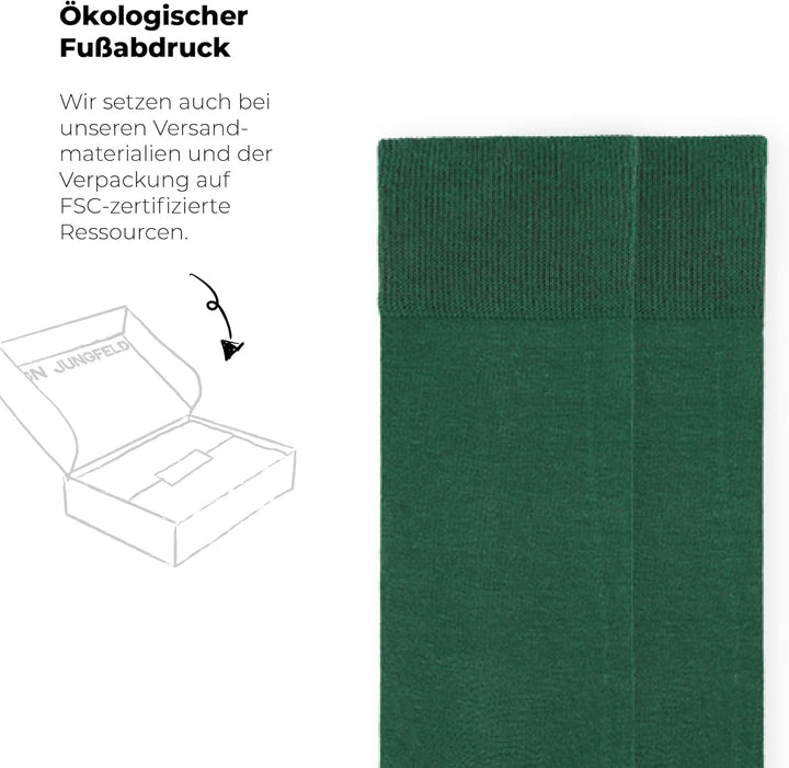 von Jungfeld - Herren Socken/Strumpf Herrensocken 3er-Pack einfarbig 43-46 Dunkelgrün, 43-46 Dunkelg