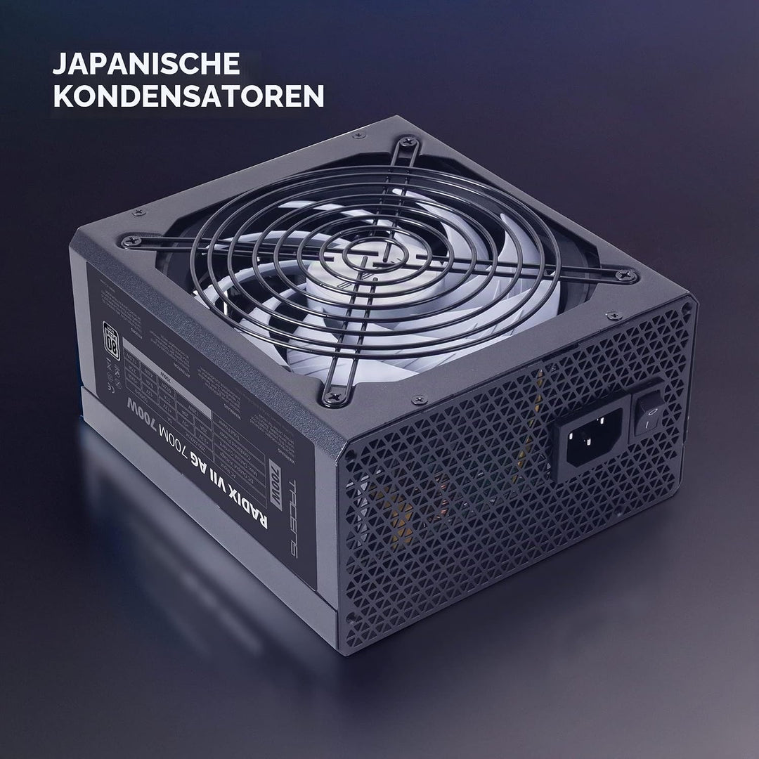 Tacens Radix VII AG 700, Vollmodulares 700W ATX-Netzteil, 10 Jahre Garantie, 80Plus Silver, 87% Wirk