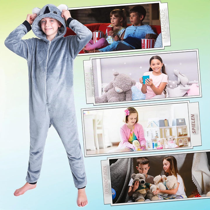 CityComfort Jumpsuit Kinder Einteiler Fleece Overall Onesie Kinder Mädchen Jungen 4-14 Jahre 5-6 Jah