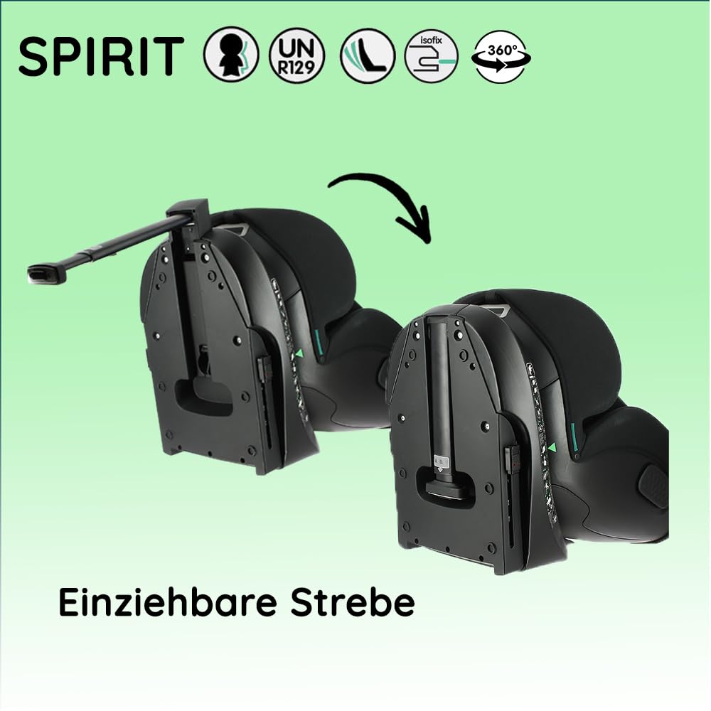 Nania - Kinderautositz SPIRIT 360° drehbar - I-Size 40-150 cm - wächst mit von Geburt an bis ca. 12