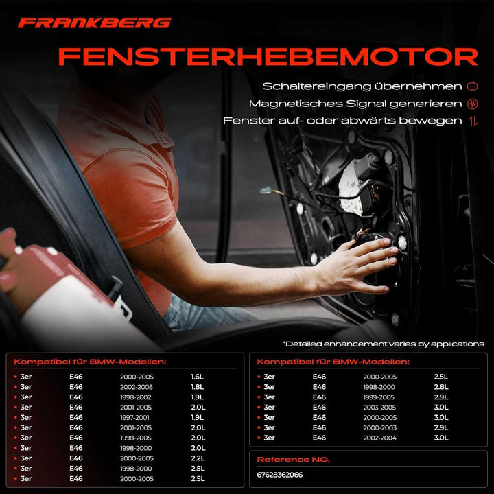 Fensterhebermotor für E46 316i 318i 320i 323i 325i 328i 330i 325xi 330xi 318d 320d 330xd Limousine K