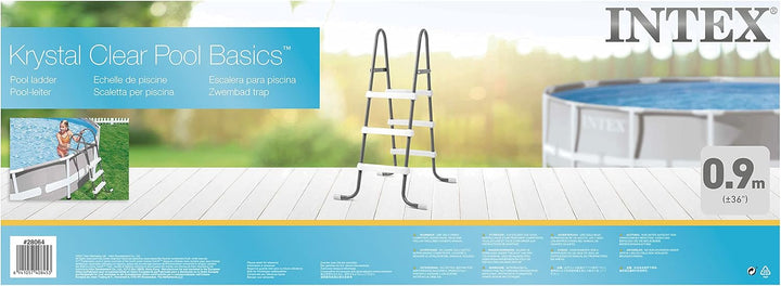 Intex für Pools bis 91 cm Höhe Einstiegsleiter Silbergrau