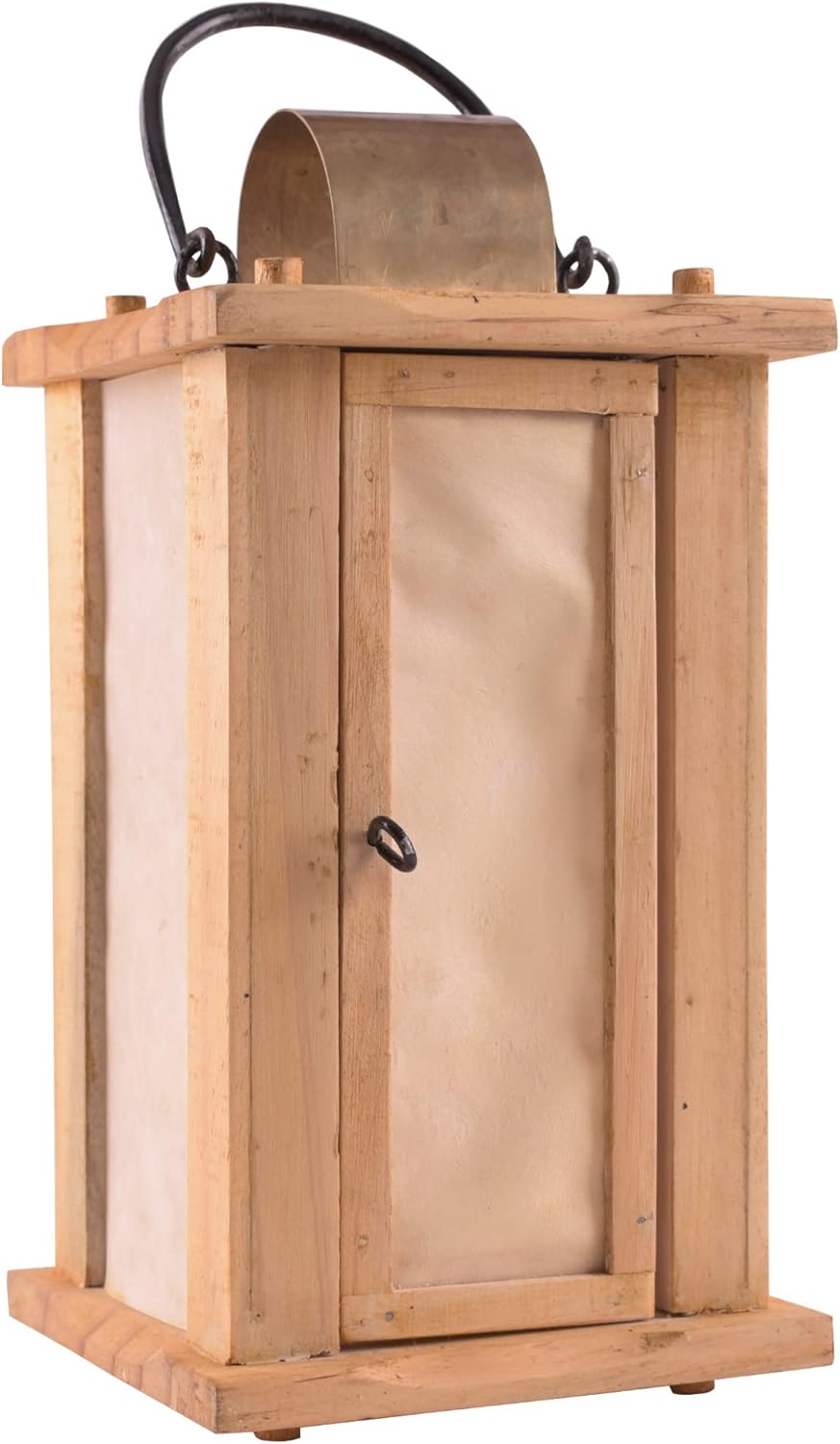 Rustikale Holzlaterne mit Rohhaut-Fenstern Kerzenleuchte Laterne LARP Wikinger Mittelalter