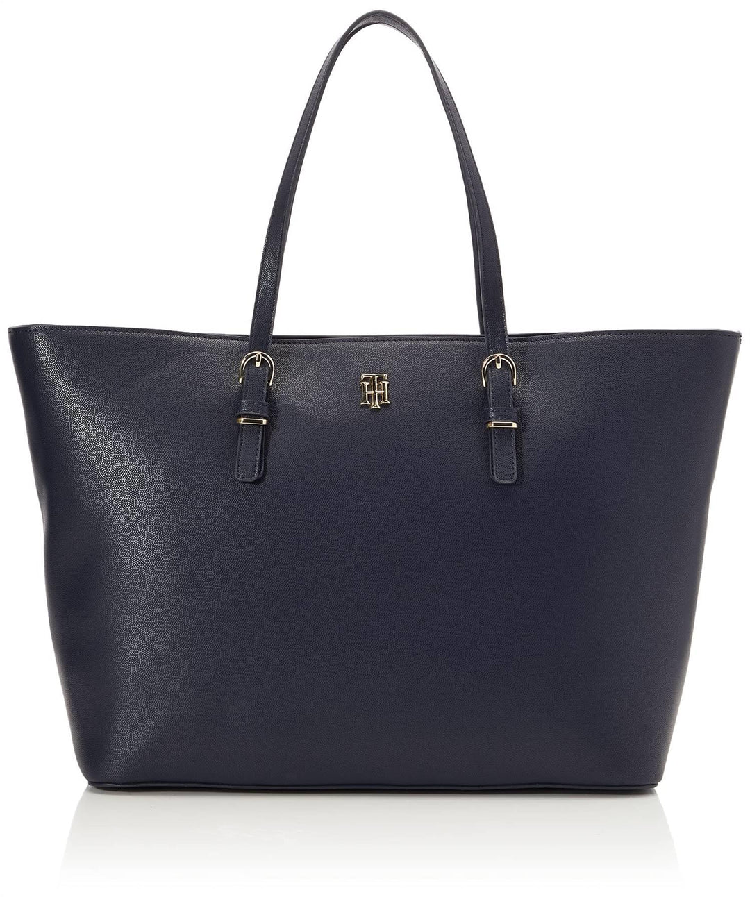 Tommy Hilfiger Damen Th Timeless Med Tote Aw0aw13152 Tragetasche Blau (Space Blue), Blau (Space Blue