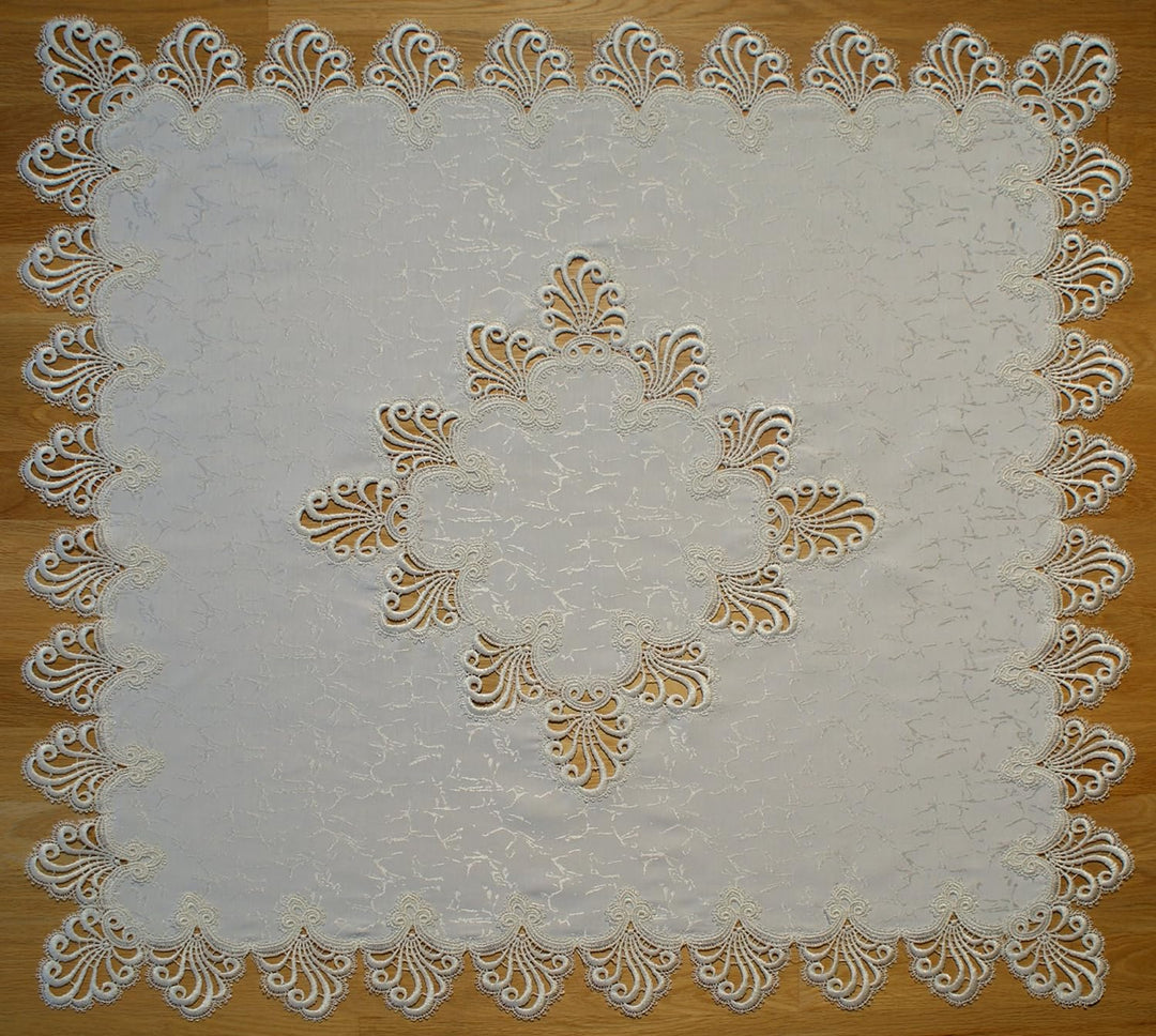 Plauener Spitze by Modespitze 3086E_11_80802 Tischdecke Nizza E, Grösse 0 x 80 cm, rechteckig mit mi