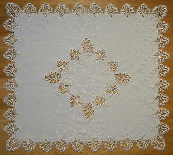 Plauener Spitze by Modespitze 3086E_11_80802 Tischdecke Nizza E, Grösse 0 x 80 cm, rechteckig mit mi