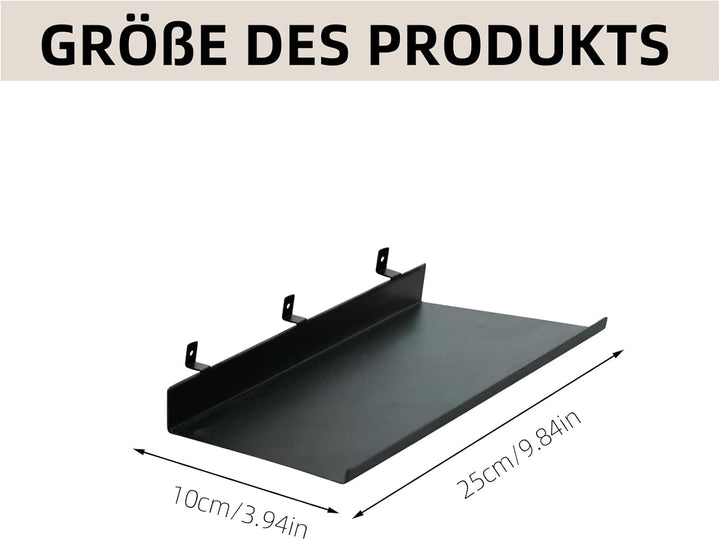 Regal für Akustikpaneele, 25×10cm Schwebende Hängeregal Slatwall Regale Metall Wandregale Akustikpan