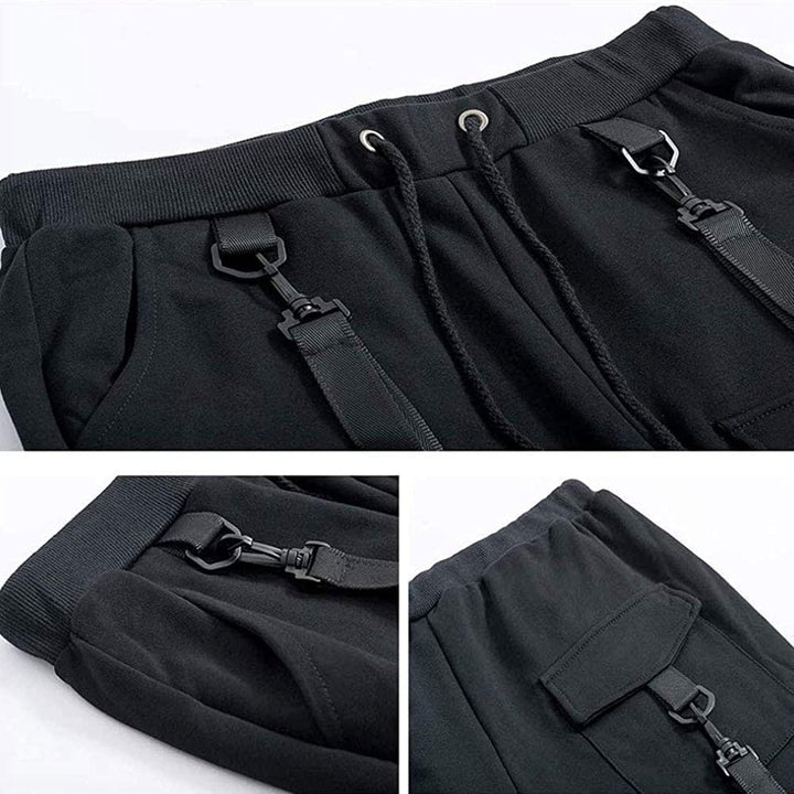 XYXIONGMAO Cargo Hip Hop Pants Streetwear Schwarz Jogger für Herren Taktische Gothic Japanische Stre