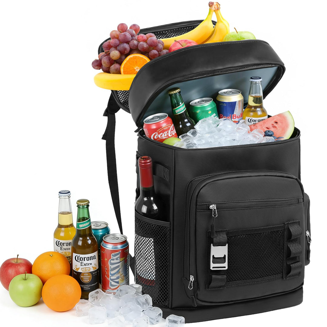 30L Kühlrucksack, Gross Isolierte Kühltasche Wasserdichter Picknickrucksack für Männer Frauen, Tragb