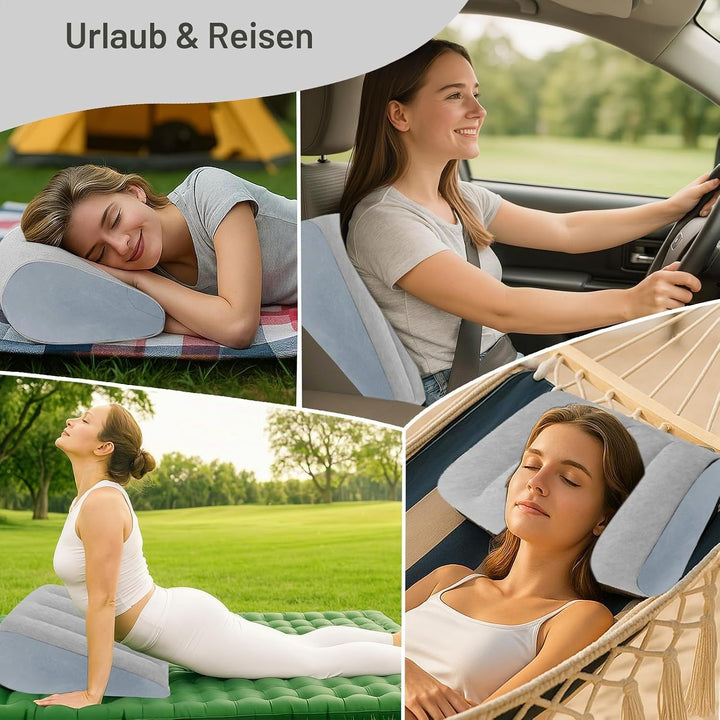 2Pack Aufblasbares Keilkissen für Sleepling - Reflux Kissen Anti-Schnarchen, Säurereflux und GERD. P