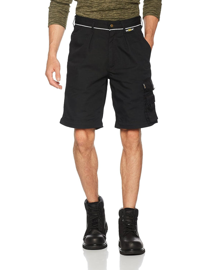 teXXor 2-in-1 Arbeitsbundhose Canvas 320 mit Cordura, 20-008358-48,Schwarz( Black) ,48 Schwarz( Blac