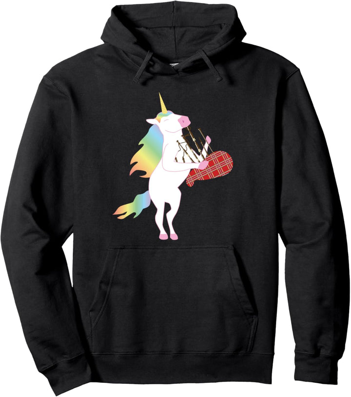 Lustiges Design für Einhorn und Dudelsack Musiker Pullover Hoodie
