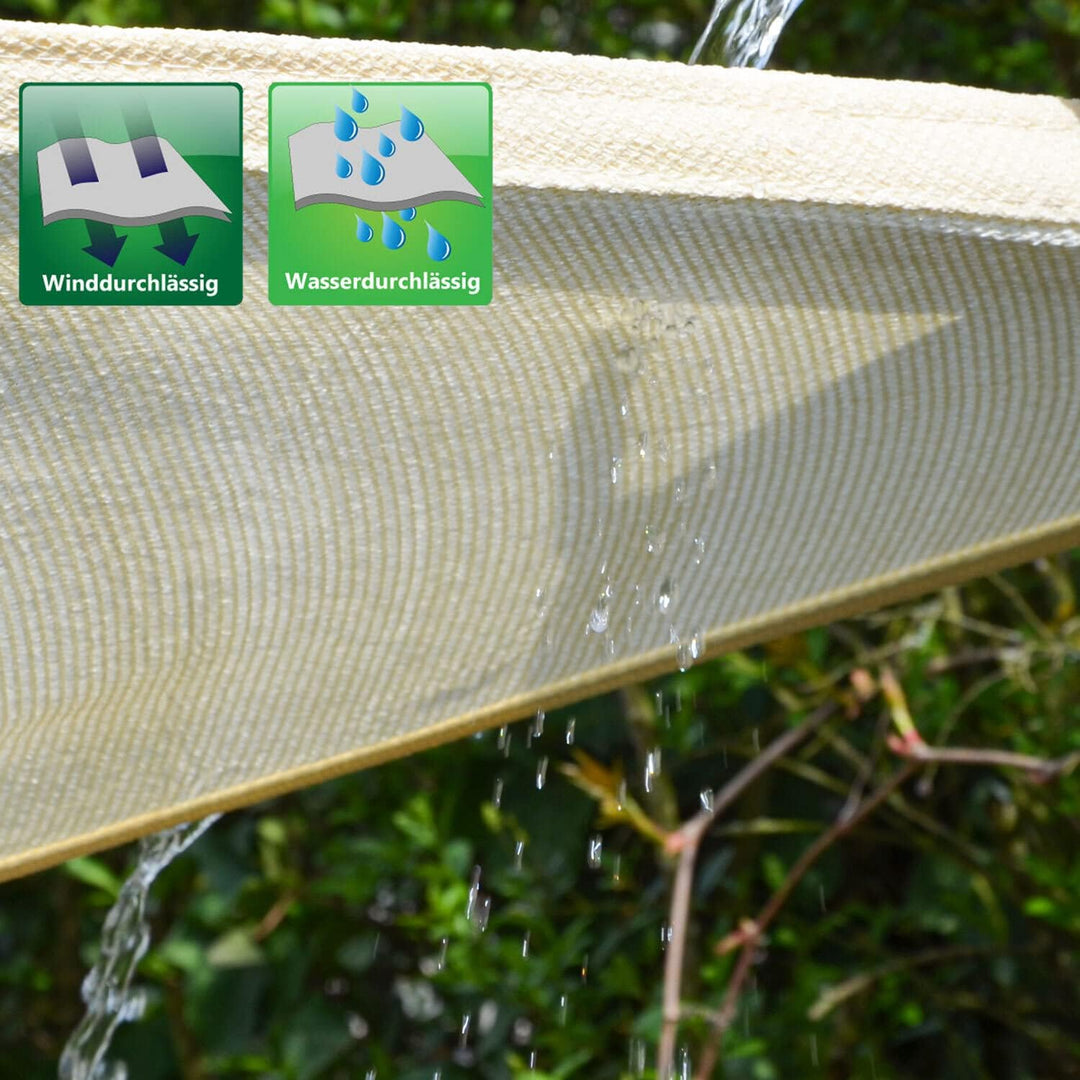 AMANKA 90% UV Schutz: Sonnensegel 5x7 Rechteckig - Wasserdurchlässig & Atmungsaktiv - Sonnenschutz P