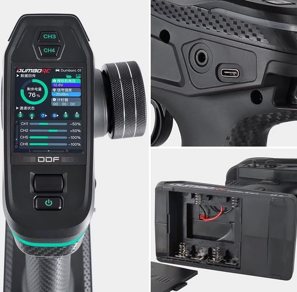 s-idee® RC-Auto - Fernbedienung mit 10-Kanal Empfänger für Hobbyisten & Technik-Enthusiasten - DDF35
