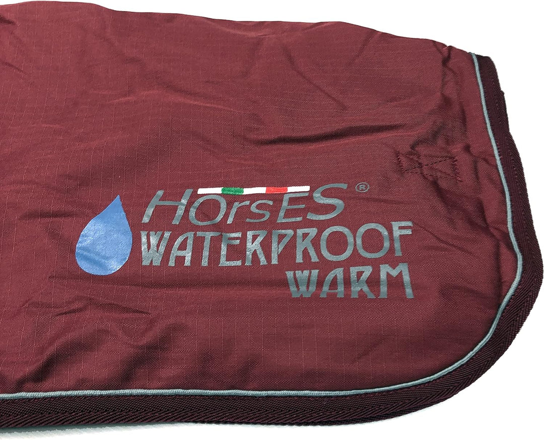 Horses, Pferdedecken Horses Waterproof Warm, Wasserdicht, Weich, Bequem und Warm, Langlebig, Bordeau