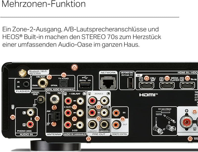 Marantz Stereo 70s – 75 W + 75 W Stereo HDMI – Schwarz