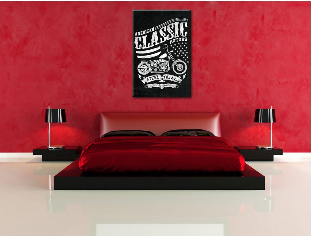 Dark Steel is real black Bild auf Leinwand, XXL riesige Bilder fertig gerahmt mit Keilrahmen, Kunstd