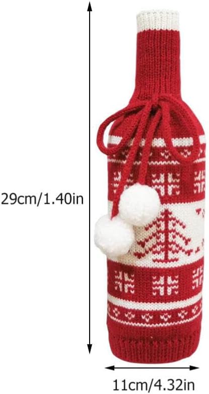 Weihnachten Weinflasche Abdeckung Taschen Flaschenüberzug: 3 Stücke Weintüten Flaschentasche Cover F