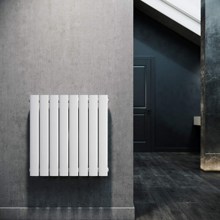 ELEGANT Paneelheizkörper Horizontal 630 x 616 mm Weiss Badezimmer/Wohnraum Einlagig Horizontal Heizk