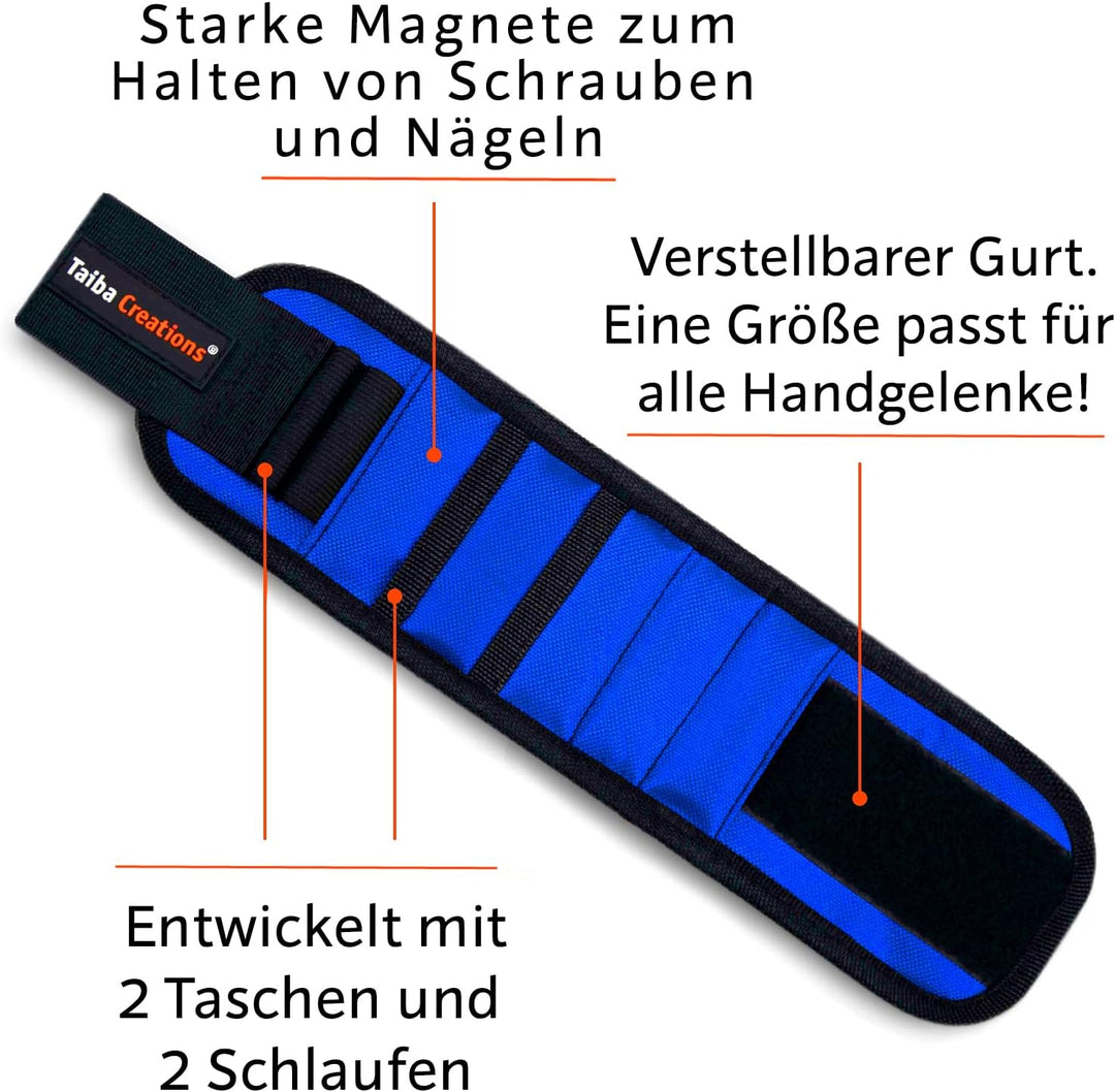 Geschenke für Männer, Magnetarmband Handwerker 2024 inkl. Magnetstab und Bleistift zum Halten von Sc