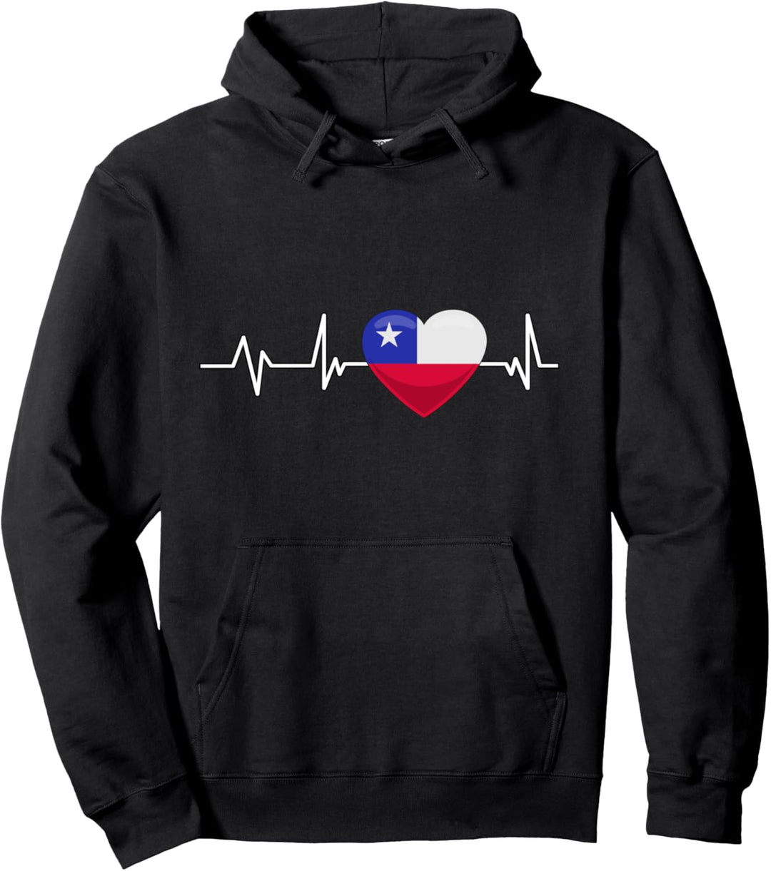 Chile Herzschlag Reise Geschenk Chile Pullover Hoodie
