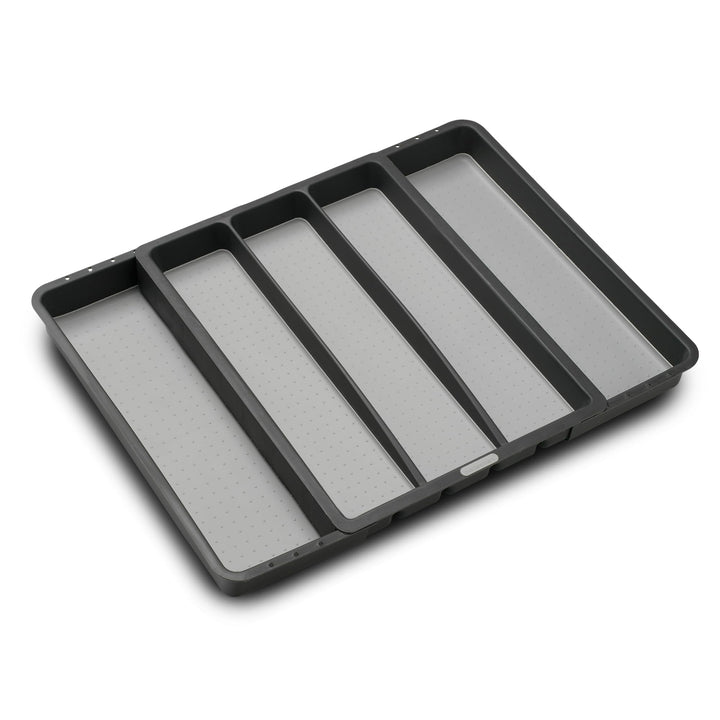 madesmart Erweiterbares Utensilien-Tablett – Granit, klassische Kollektion, 5 Fächer, Küchen-Organiz