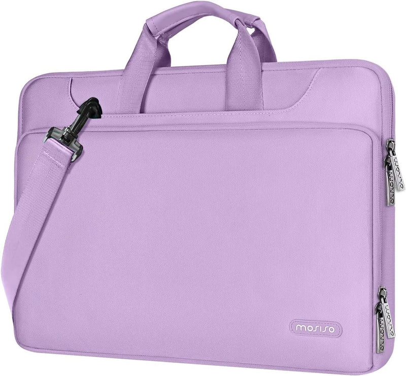 MOSISO 360 Schutz Laptop Schultertasche Kompatibel mit MacBook Air 15 Zoll 2023 M2 A2941/Pro 16 2023