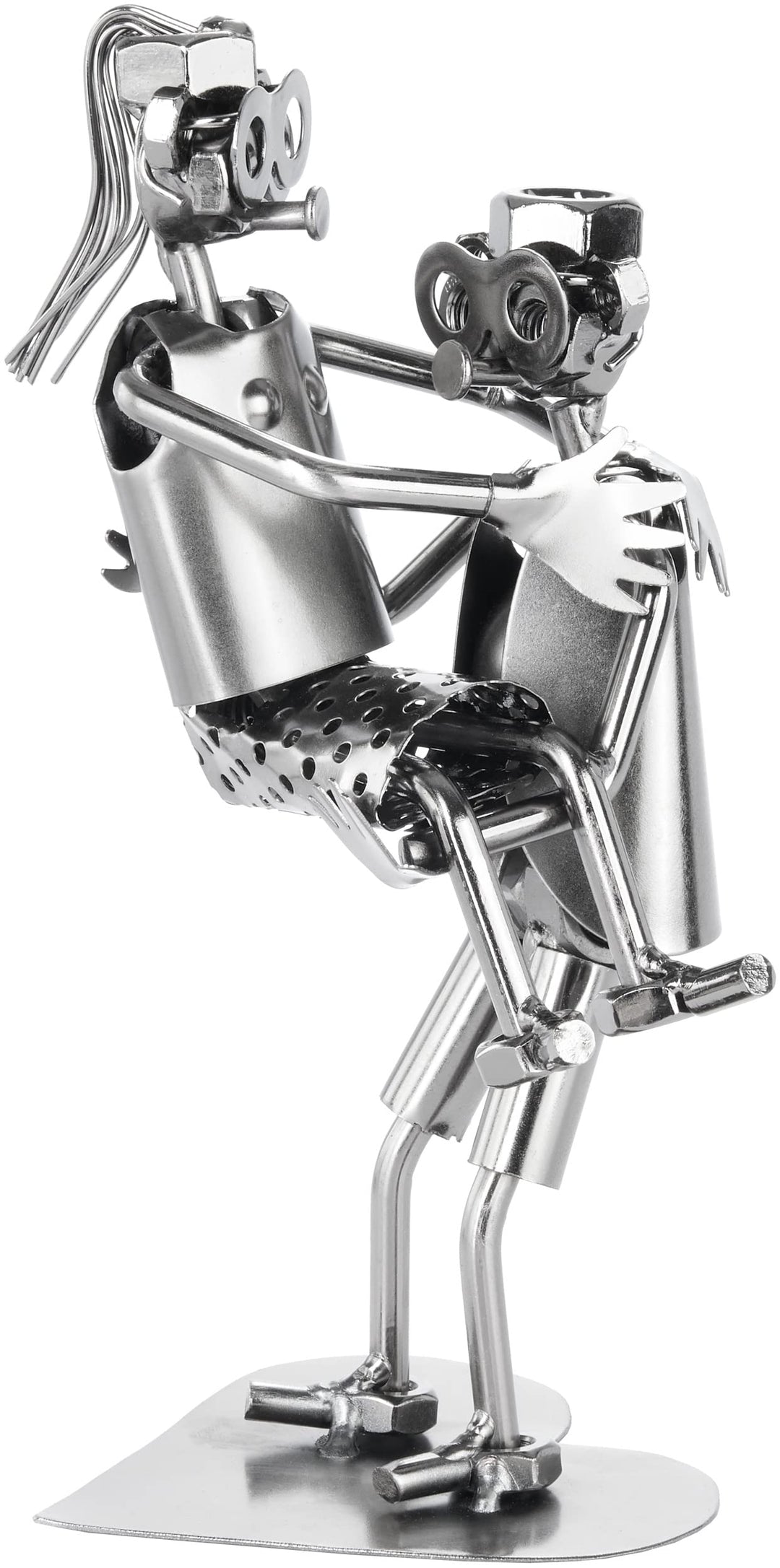 BRUBAKER Schraubenmännchen Liebespaar - Frau auf den Armen des Mannes - Eisenfigur Metallmännchen -