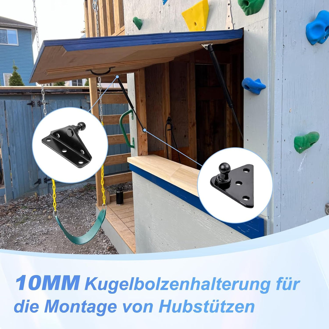 ARANA 10MM Kugelzapfenhalterung für Gasfeder Gasfederbeine Lift Stützen Stossdämpfer Federstütze 4PC