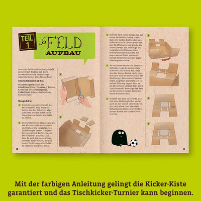 Kosmos 604479 AllesKönnerKiste Fussball Tisch-Kicker, DIY-Bastelset für Jungen und Mädchen ab 7 Jahr