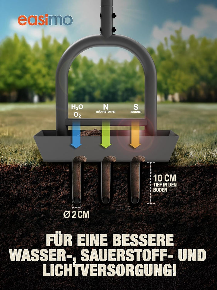 Rasenlüfter & Aerifizierer | Manueller Rasenbelüfter mit Hohlspoons zum Entfernen von Erdkernen | Ra