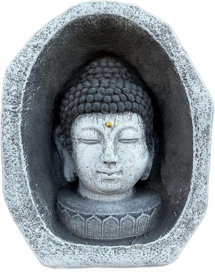 stoneandstyle Steinfigur Meditationsstein Shiva Kopf frostfest wetterfest Steinguss