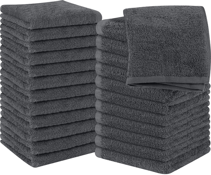 Utopia Towels - 24 Stück Seiftücher, 30x30 cm mit Aufhängeschlaufen, saugfähige Waschlappen zum Abwi