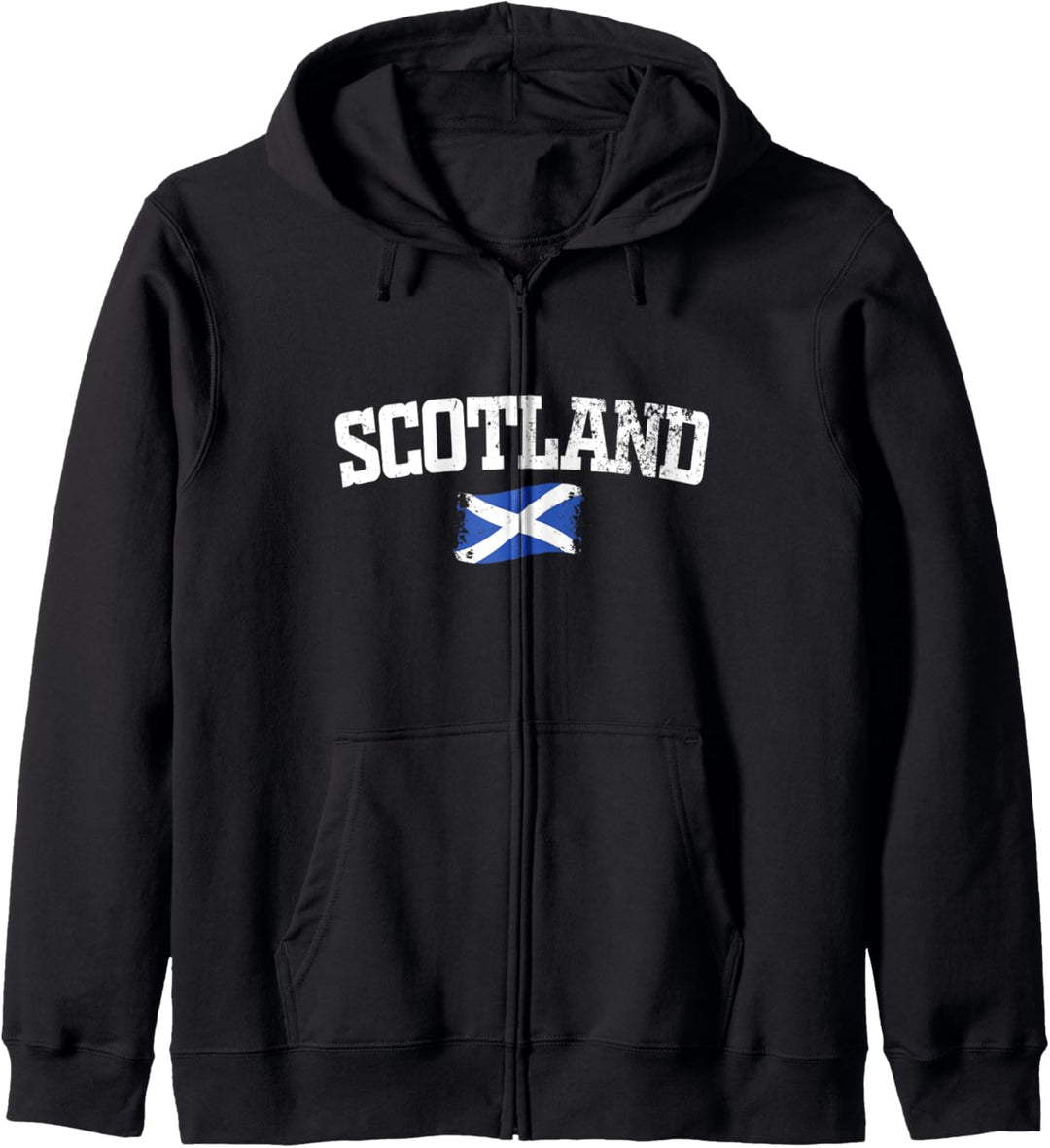 Vintage Retro Schottland Big Text Distressed Flag Design Kapuzenjacke