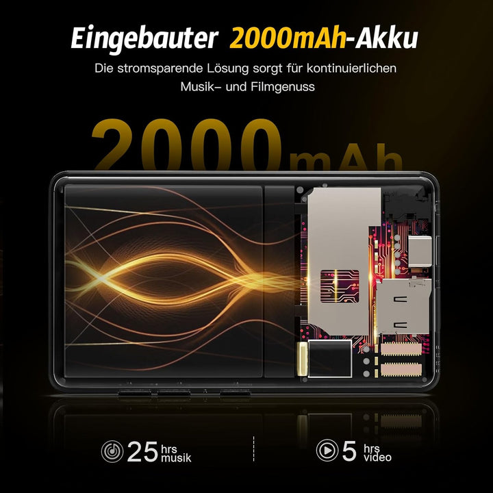 144GB MP3 Player mit WiFi & Bluetooth, 4.02“ IPS HD Touch Screen, MP4 Player mit Lautsprechern, Musi