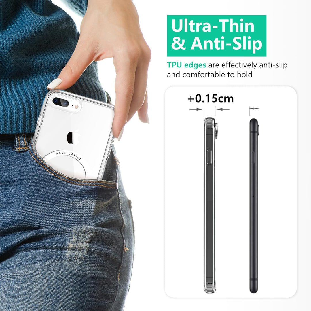 ONES für iPhone 8 Plus / 7 Plus Hülle, Kompatibel mit MagSafe, Militärnorm Schutz Magnetisches Handy