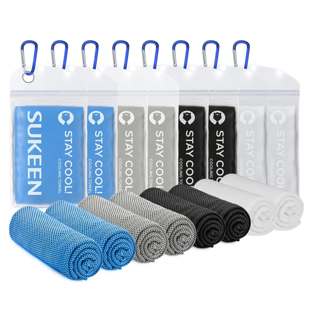 Sukeen Kühlendes Handtuch, Kühlhandtuch 100 x 30 cm, Ice Cooling Towel für Hals und Gesicht, Kühlend