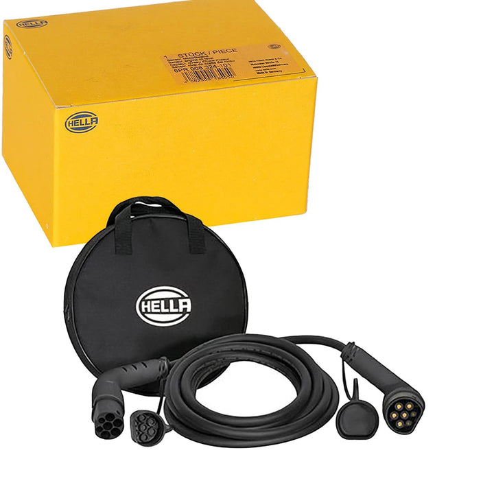 HELLA 8KE 358 255-021 Typ 2 Ladekabel 22KW für EV Elektroautos und Plug-in Hybrid - 3phasig - 32A -