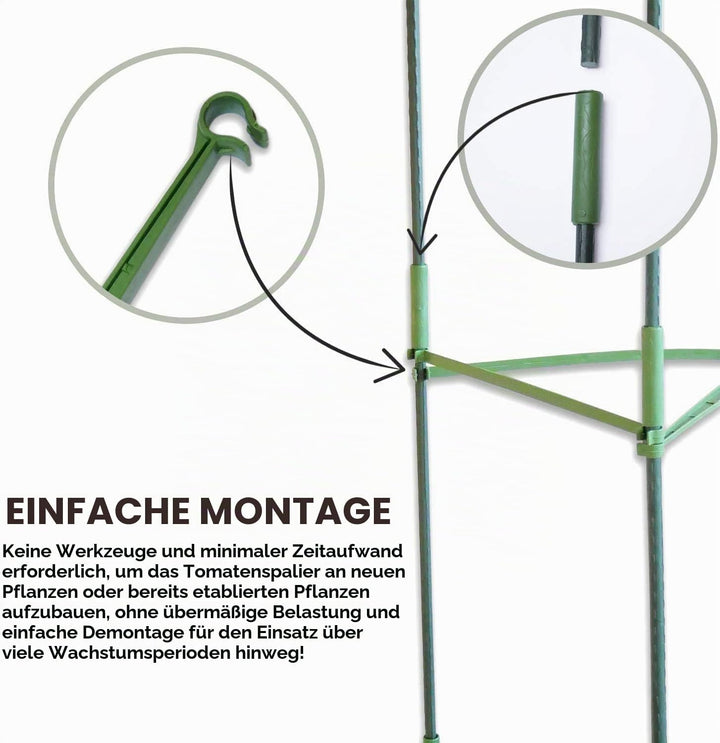Pflanzenhalter, Rankhilfe Pflanzen, Robuste Tomatenkäfig, Gartenpflanze StützstangenKäfig Lange Stah