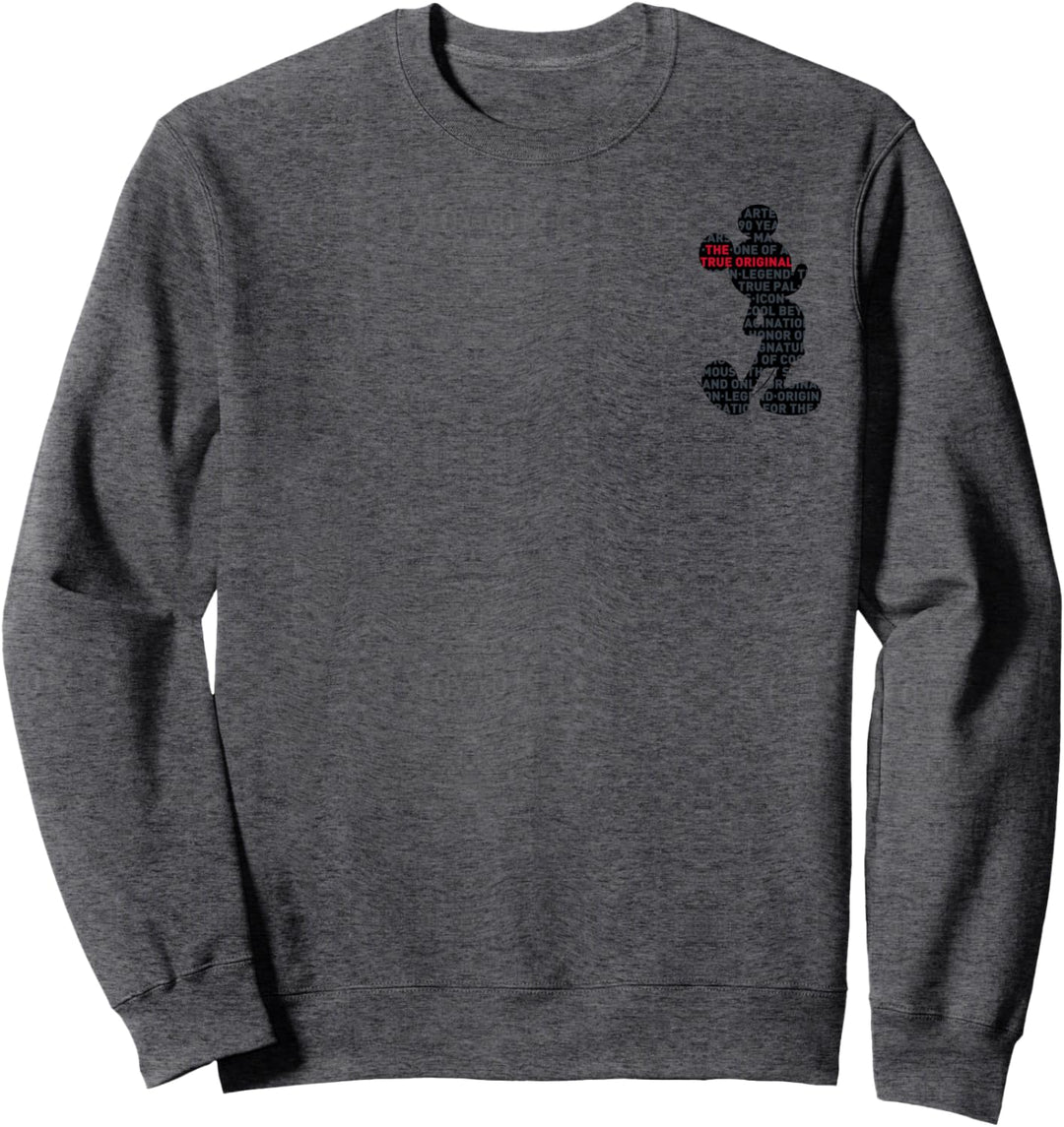 Disney Mickey Mouse Silhouette Left Chest Sweatshirt