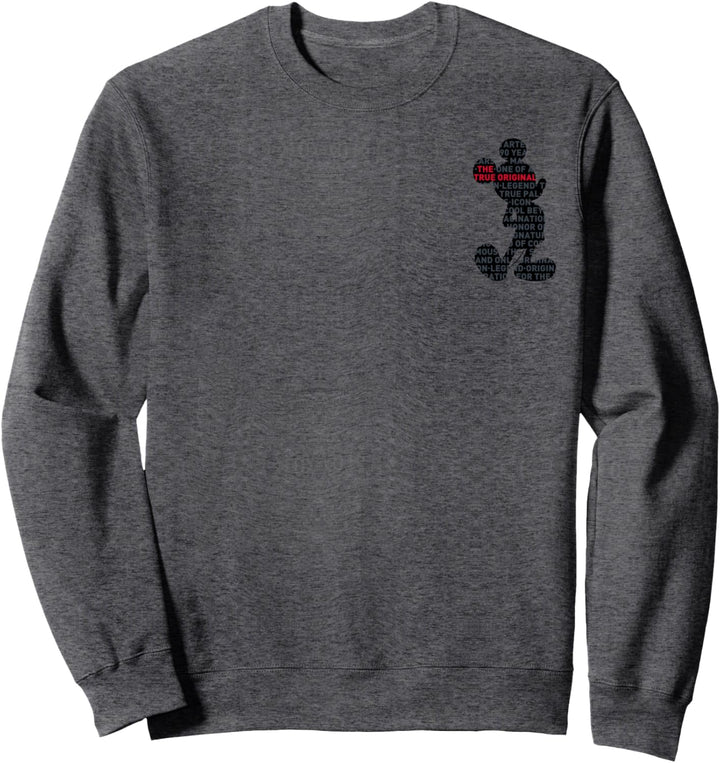 Disney Mickey Mouse Silhouette Left Chest Sweatshirt