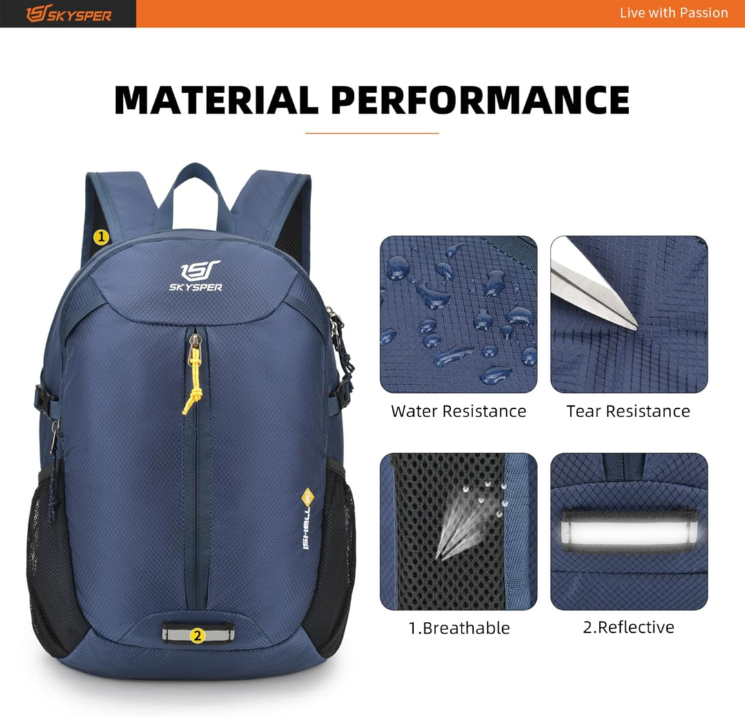 SKYSPER 20L Faltbarer Rucksack Ultraleicht Tagesrucksack Wasserfest Daypack Reiserucksack Wanderruck