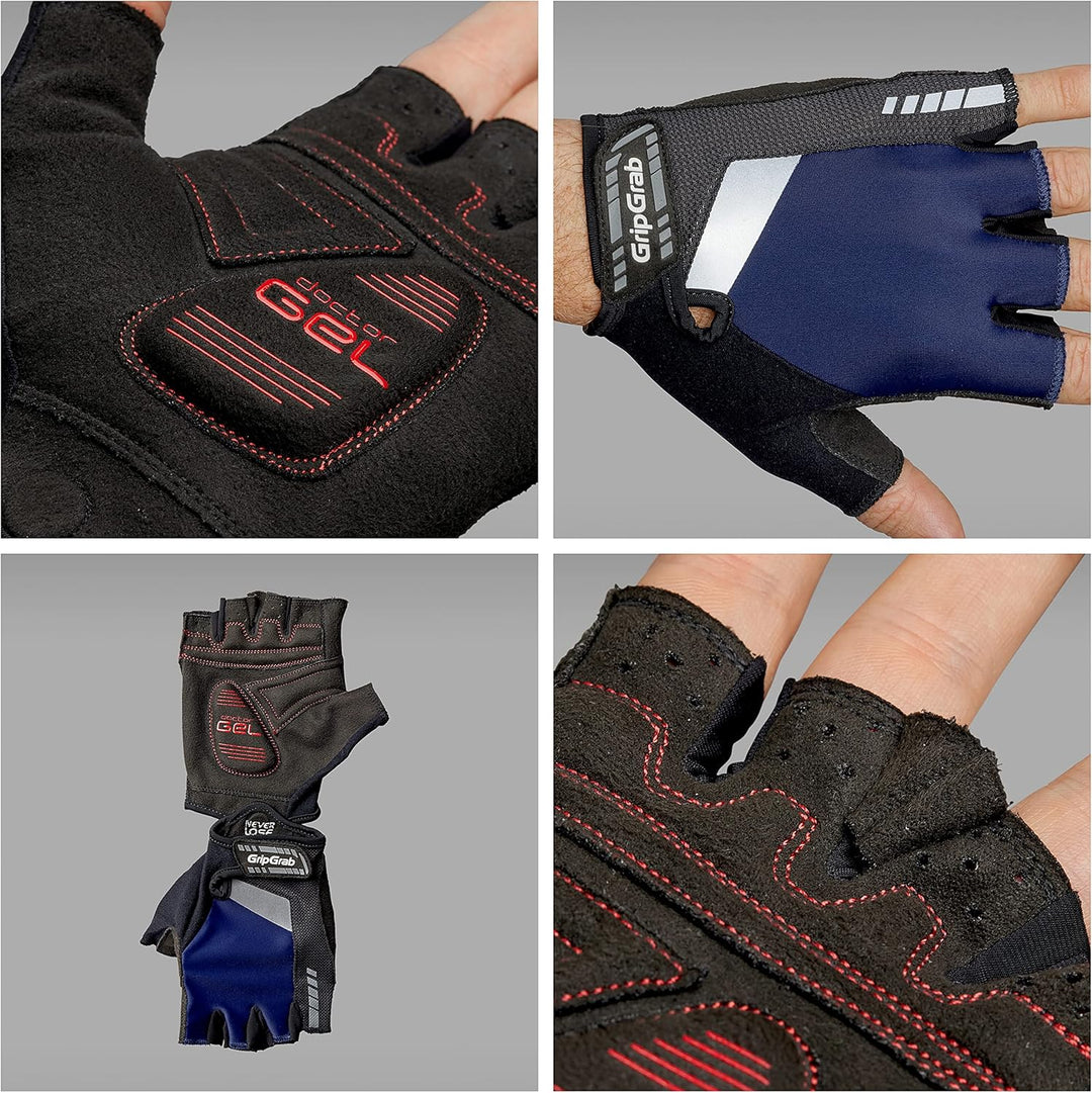 GripGrab SuperGel 6mm DoctorGel Polsterung Kurzfinger Fahrradhandschuhe Dämpfende Fingerlose Sommer