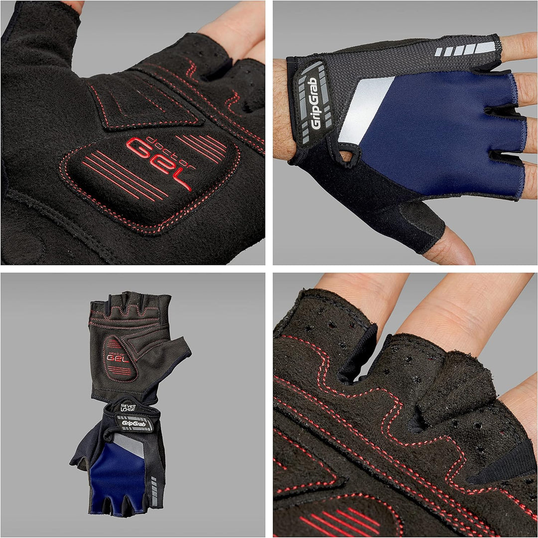 GripGrab SuperGel 6mm DoctorGel Polsterung Kurzfinger Fahrradhandschuhe Dämpfende Fingerlose Sommer