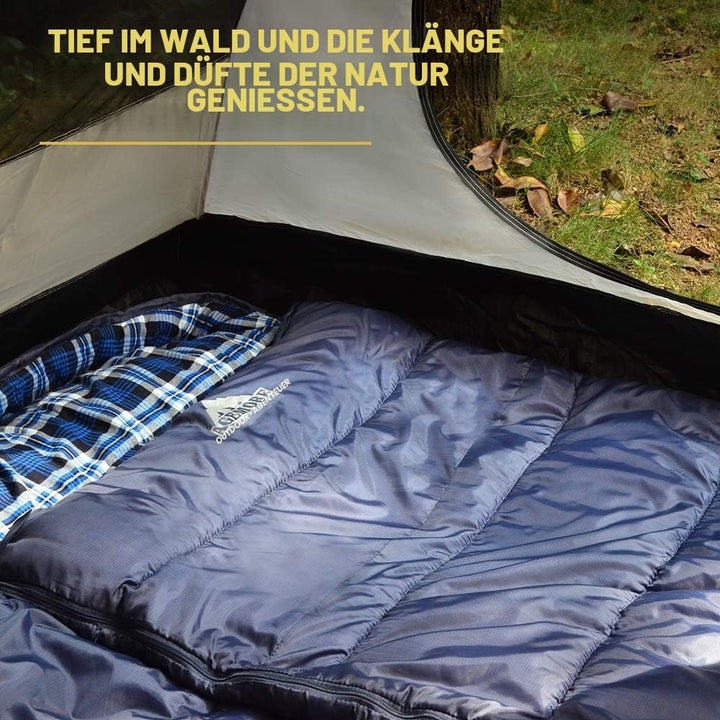 Baumwoll-Flanell-Schlafsack für Erwachsene, 100% Baumwollfutter-Schlafsack für Camping, Wandern, Ruc