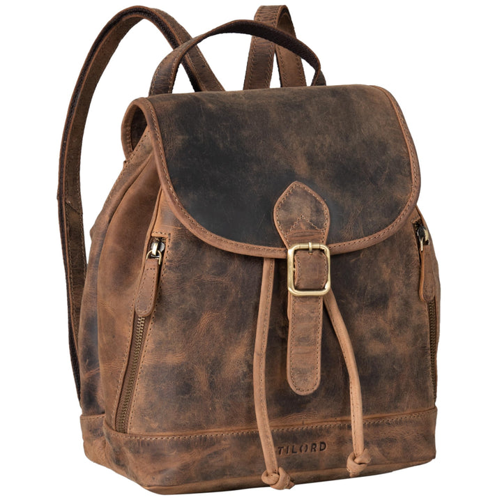 STILORD 'Allison' Rucksack Damen Modern Leder Vintage Daypack Klein Cityrucksack Rucksackhandtasche