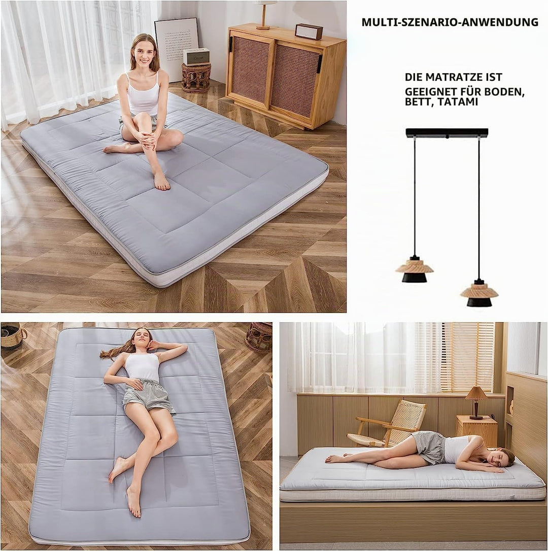 MAXYOYO Futon Matratze, Gepolsterte Japanische Bodenmatratze Gesteppte Bett Matratzenauflage, Extra