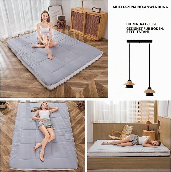 MAXYOYO Futon Matratze, Gepolsterte Japanische Bodenmatratze Gesteppte Bett Matratzenauflage, Extra