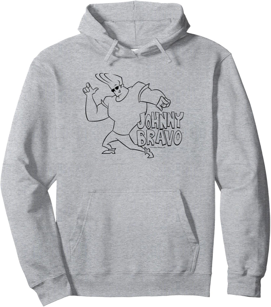 Johnny Bravo Line Art Pullover Hoodie